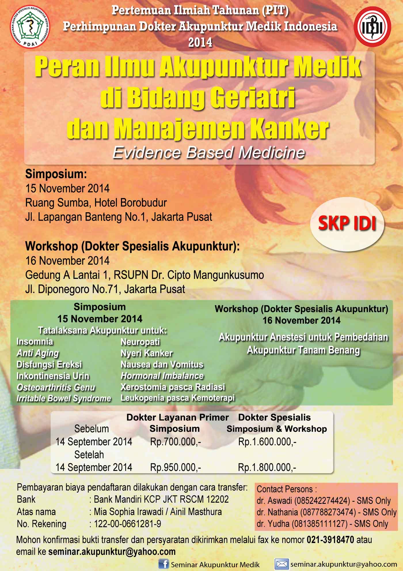 Peran Ilmu Akupunktur Medik di Bidang Geriatri dan Manajemen Kanker (Evidence Based Medicine) - Peran Ilmu Akupunktur Medik di Bidang Geriatri dan Manajemen Kanker (Evidence Based Medicine) -